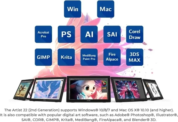 XP Pen Artist 24 Pro Çizim Monitörü 2K QHD Çizim Kalemi - 5