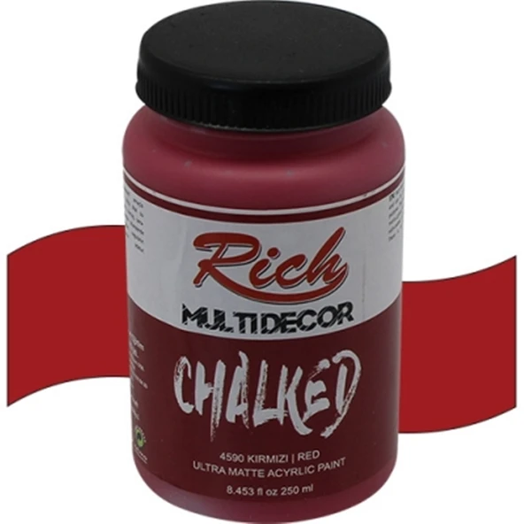 Rich Multi Decor Chalked Boya 250 Ml Kırmızı 4590 ürün görseli 1