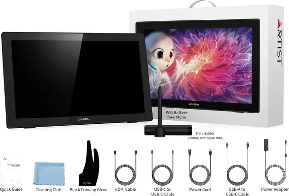 XP Pen Artist 24 Pro Çizim Monitörü 2K QHD Çizim Kalemi - 8