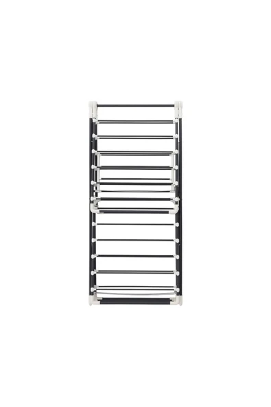 CNR Çamaşırlık Kurutmalık Askılığı Linda Iki Katlı Pp Antrasit Özel Tasarım Mandallık Hediyeli - 2