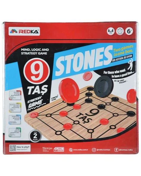 Redka 9 Taş ve 3 Taş Zeka Oyunu