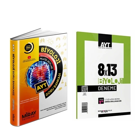 Miray Yayınları AYT Biyoloji ve Marka Deneme Seti 2 Kitap