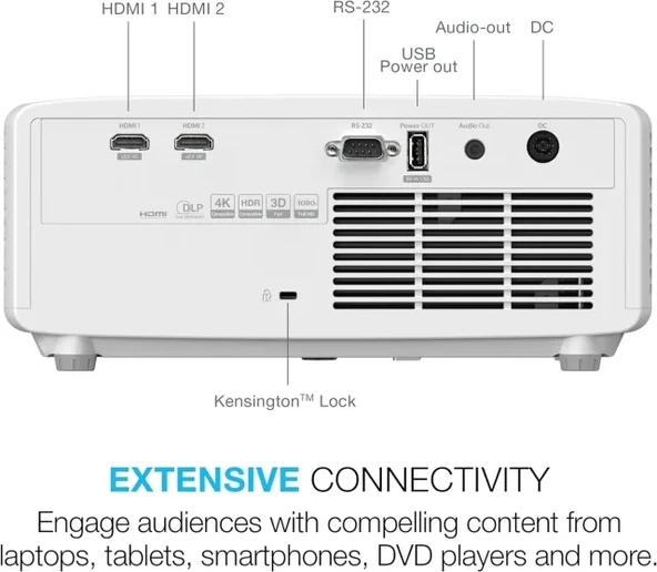 Optoma HZ40HDR Lazer Ev Sineması ve Oyun Projektörü - 4