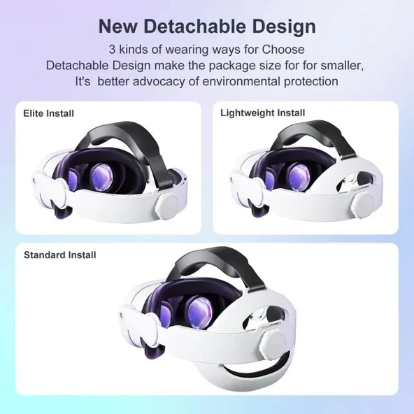 Meta Oculus Quest 3 için Yükseltilmiş Kafa Bandı - 4