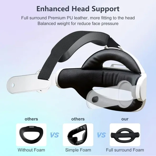 Meta Oculus Quest 3 için Yükseltilmiş Kafa Bandı - 2