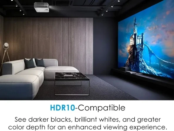 Optoma UHD55 4K Ultra HD DLP Ev Sineması ve Oyun Projektörü - 2