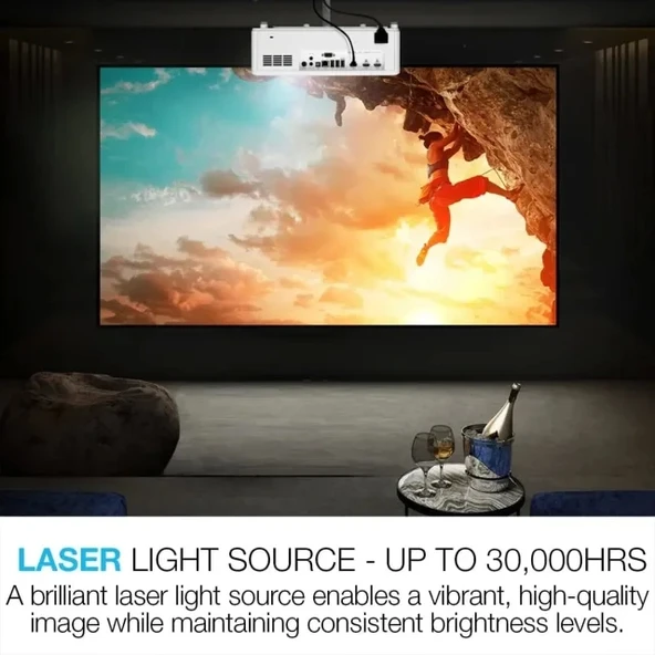 Optoma UHZ45 4K UHD Lazer Ev Sineması ve Oyun Projektörü - 3