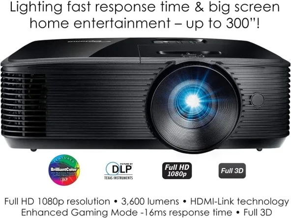 Optoma HZ40HDR Lazer Ev Sineması ve Oyun Projektörü - 9