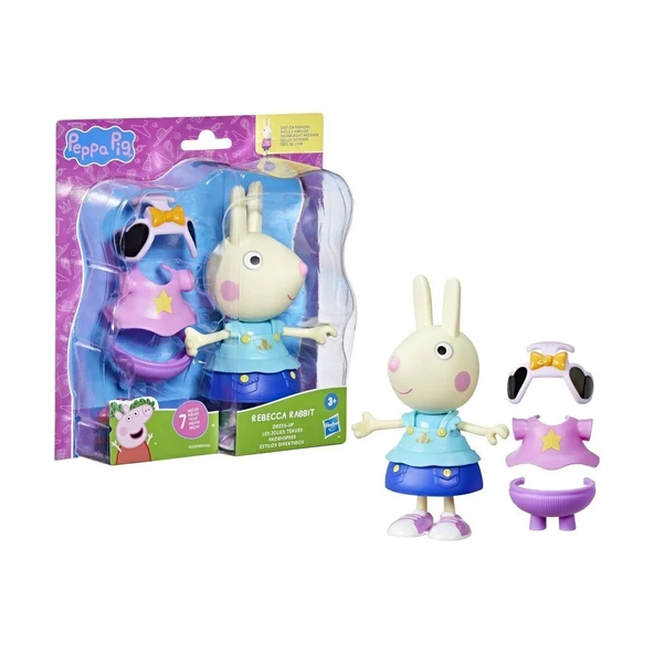 F8859 Peppa Pig ve Ailesi Kıyafetli Figür Seti +3 yaş - 3