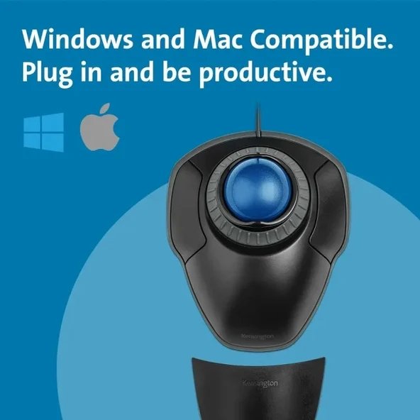 Kensington Orbit Kaydırma Halkalı İztopu Kablolu Mouse - 6