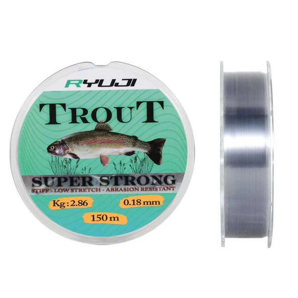 RYUJI TROUT 150M LIGHT GREY MİSİNA  Standart 0,20 - 2