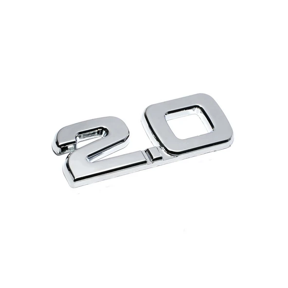 2.0 Plastik Krom Arma Bagaj Etiketi Logo Sticker