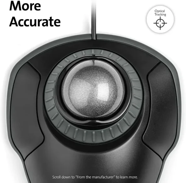 Kensington Orbit Kaydırma Halkalı İztopu Kablolu Mouse - 4
