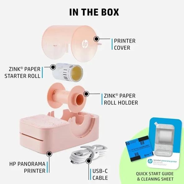 HP Sprocket Panorama Instant Taşınabilir Renkli Etiket ve Fotoğraf Yazıcısı