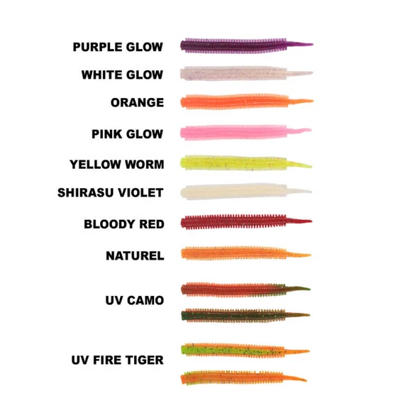 RYUJI JELLY WORM TPR 7.5CM, 20AD.  Standart NATURAL