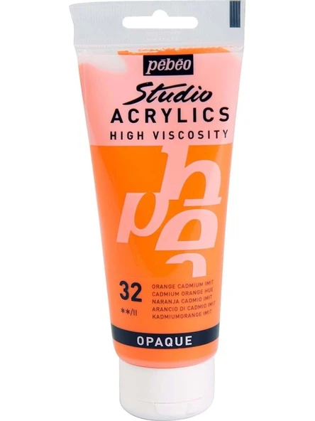 Pebeo 100 Ml Akrilik Boya Yüksek Yoğunluklu Kadmium Turuncu 32