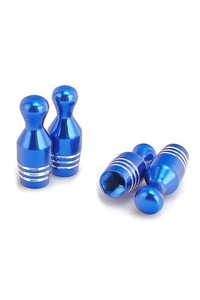 Oto Araba Sibop Kapağı Seti Metal Bowling 4'lü Set Mavi - 3