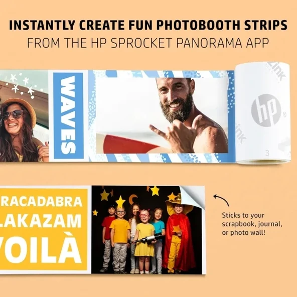 HP Sprocket Panorama Instant Taşınabilir Renkli Etiket ve Fotoğraf Yazıcısı - 2