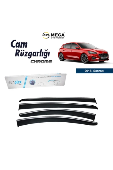 Mega Oto Market Sunpleks Krom Cam Rüzgarlığı Ford Focus 5 HB - SD 2018- Sonrası ile uyumlu
