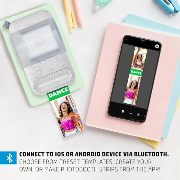 HP Sprocket Panorama Instant Taşınabilir Renkli Etiket ve Fotoğraf Yazıcısı Başlangıç Paketi - 6