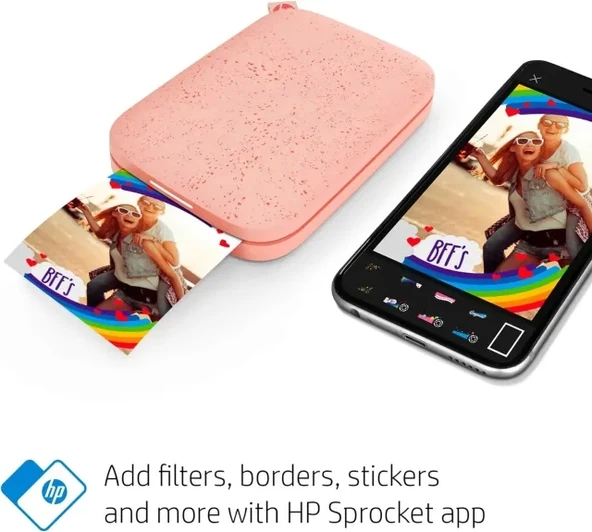 HP Sprocket Taşınabilir 2x3" Anında Fotoğraf Yazıcısı - 2