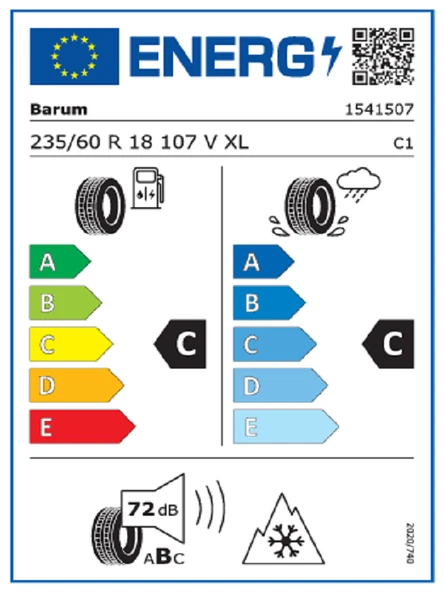 Barum 235/60R18 107V XL FR POLARIS 6 Oto Kış Lastiği (Üretim Yılı: 2025) - 2