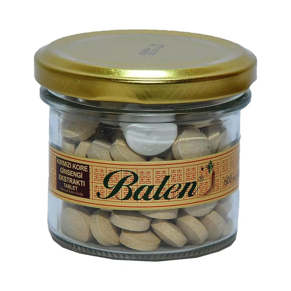 Balen Kırmızı Kore Ginsengi Ekstraktı Tahta Kutulu 600mg X 120 Tablet - 2