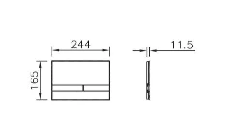 VitrA Select 740-1101 Kumanda Paneli, Siyah-Krom buton - 2