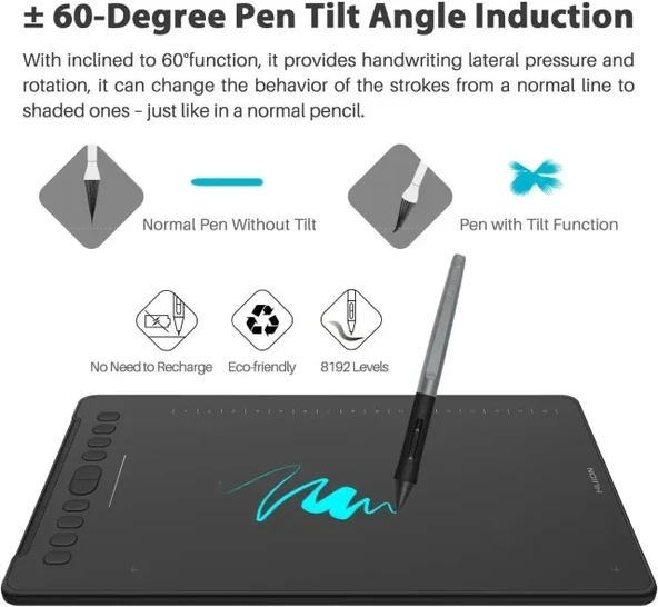 HUION Inspiroy H1161 Grafik Çizim Tabletleri - 8