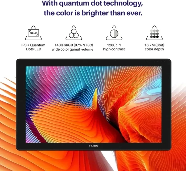 HUION Kamvas 24 Plus 2.5K QHD Grafik Çizim Tableti - 4