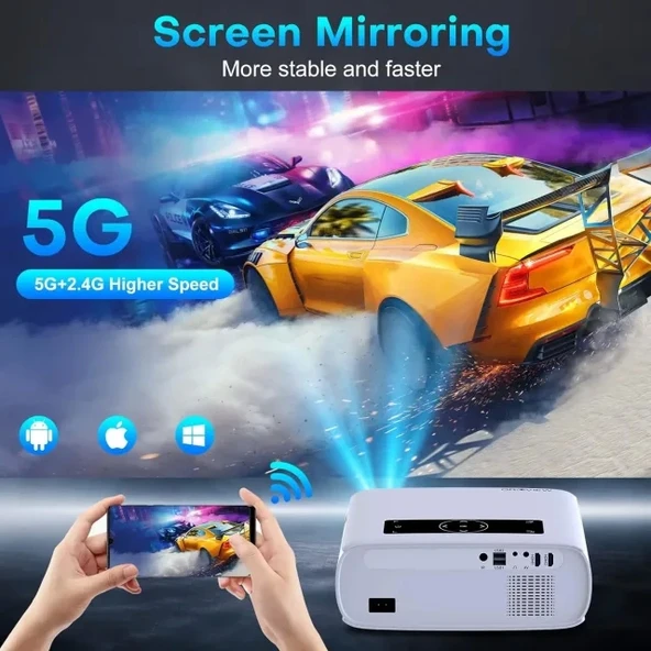GROVIEW 4k Projektör WiFi ve Bluetooth Desteği - 3