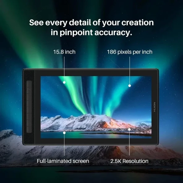 HUION KAMVAS Pro 16 2.5K QHD Çizim Tableti - 2