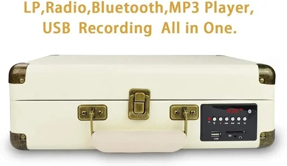 DIGITNOW Vinil Plak Çalar Kablosuz Pikap - 5