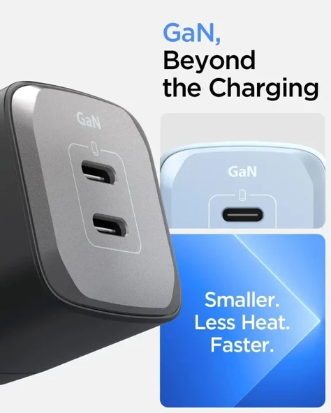 Spigen GaN III 352 35W 2 Bağlantı Noktalı Kompakt Katlanabilir Çift USB C Duvar Şarj Cihazı PD PPS - 4