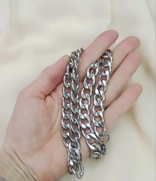 Kolye Çelik 316 L Paslanmaz Çelik Zincir Unisex - 2