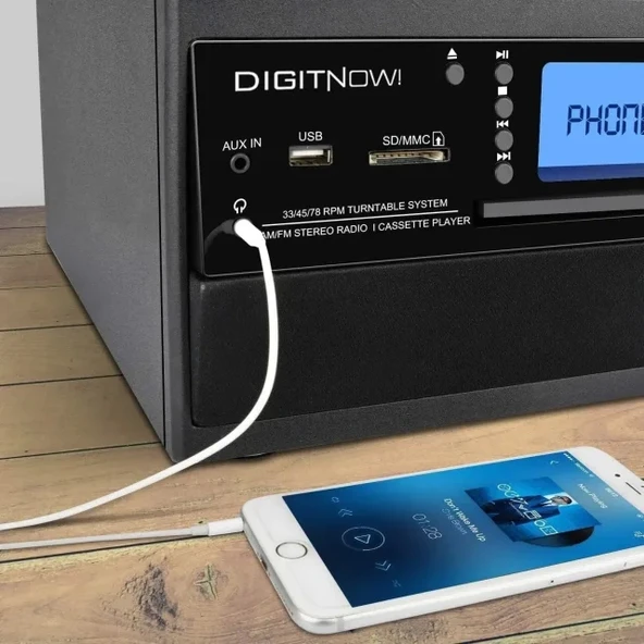 DIGITNOW Bluetooth Pikap Stereo Hoparlörlü Pikap - 5