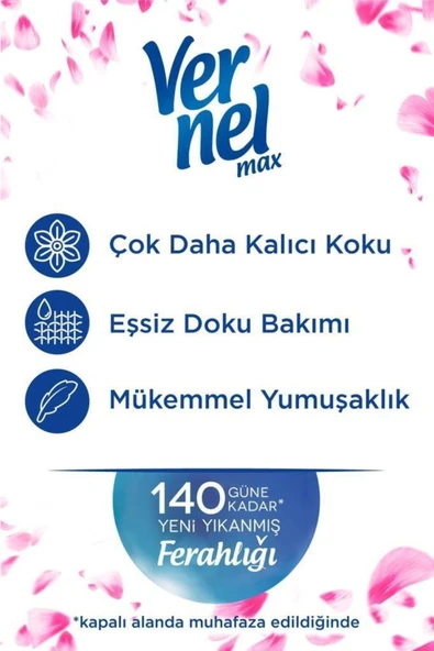 Vernel Max Konsantre Çamaşır Yumuşatıcısı 1440ml (60 Yıkama) Şakayık - 2
