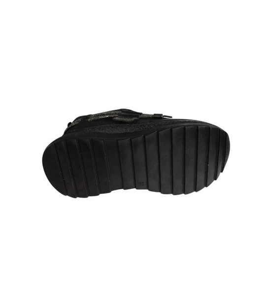 YAZKIŞ Kadın Siyah Beyaz Simli Taşlı Kalın Taban Fashıon Spor Ayakkabı - Resim 20