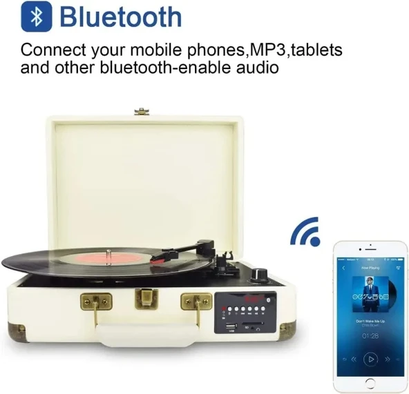 DIGITNOW Vinil Plak Çalar Kablosuz Pikap - 2