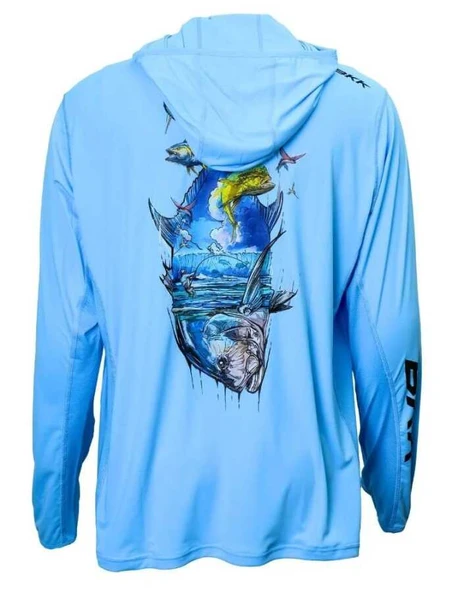 BKK Long Sleeve Casual Shirt Light Blue  XXXL - 2