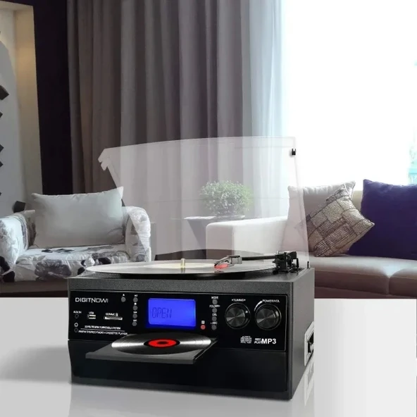 DIGITNOW Bluetooth Pikap Stereo Hoparlörlü Pikap - 6