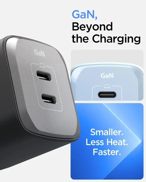 Spigen GaN III 352 35W 2 Bağlantı Noktalı Kompakt Katlanabilir Çift USB C Duvar Şarj Cihazı PD PPS - 5