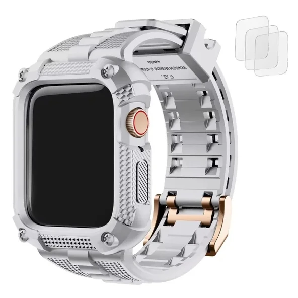 Fullmosa Saat Kordonları Sağlam iWatch Kordon Silikonu White