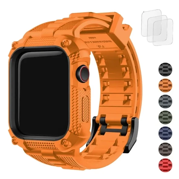 Fullmosa Saat Kordonları Sağlam iWatch Kordon Silikonu Turuncu