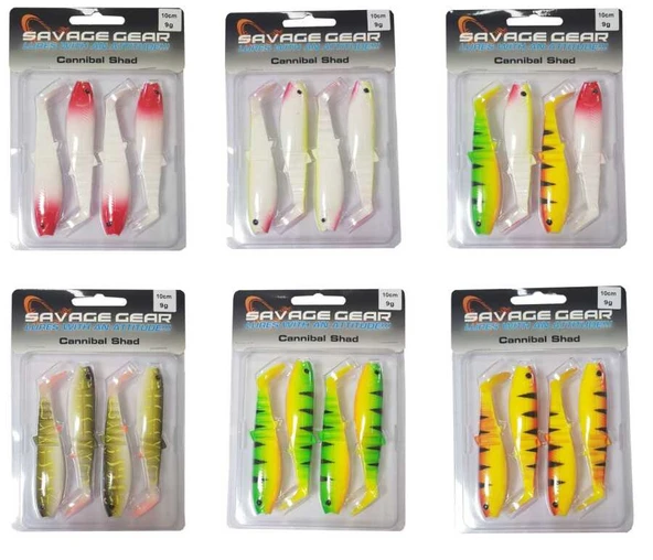 Savage gear Cannibal 10cm 4 Adet Sahte Balık  Mıx