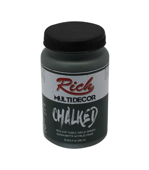 Rich Multi Decor Chalked Boya 250 Ml Küf Yeşili 4570 ürün görseli 1