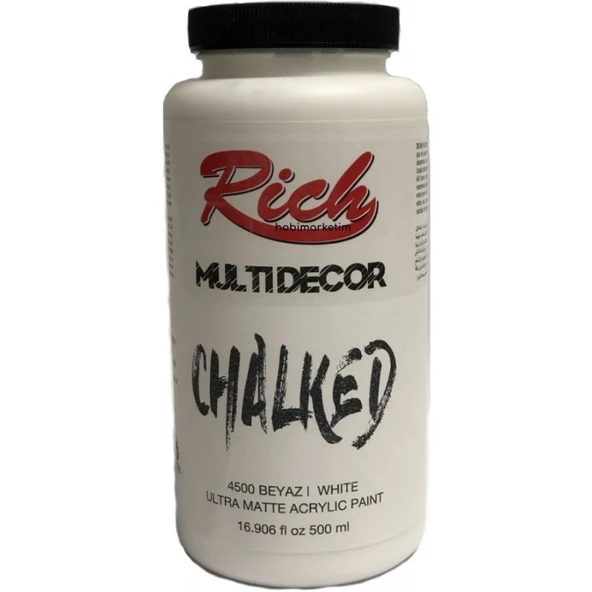 Rich Multi Decor Chalked Boya  500 ml Beyaz 4500 ürün görseli 1