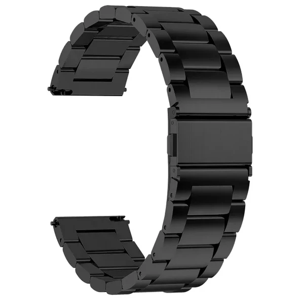 Fullmosa Hızlı Çıkarılan Metal Zincir Saat Kordonları Black 20MM