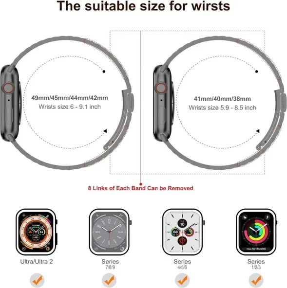 İiteeoloji Uyumlu Apple Watch Kordonu - 9