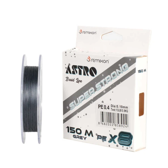 REMIXON ASTRO 8X150M, GREY İP MİSİNA  Standart 0.13MM